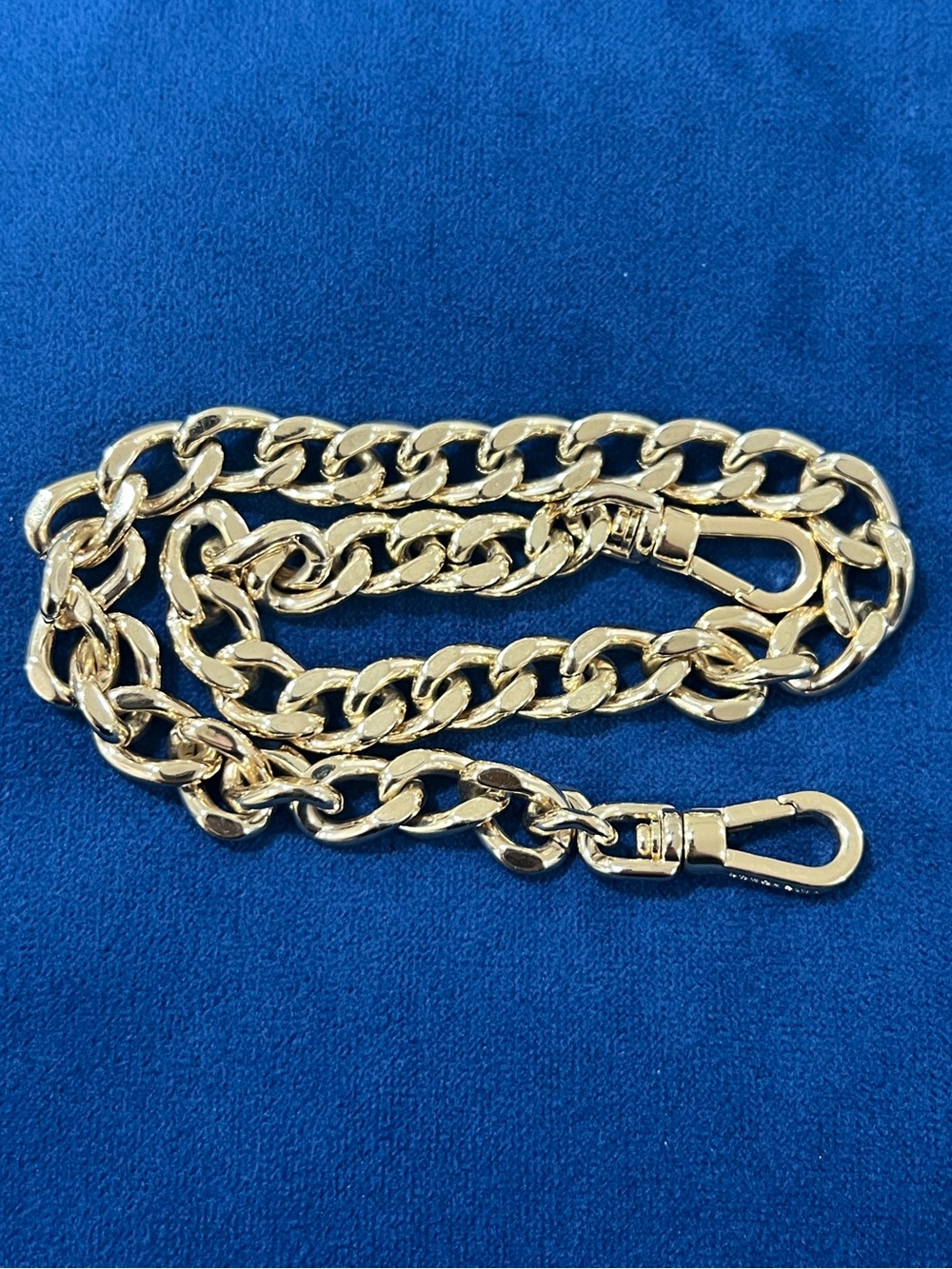 Kate Spade Gold-Tone Curb Chain Short Shoulder Strap / Bag Extender 16.5"